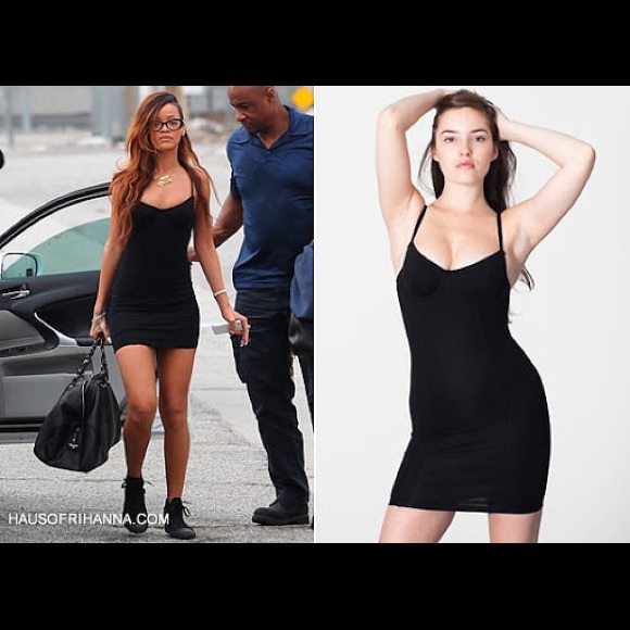 AMERICAN APPAREL BLACK BUSTIER DRESS - Picture 2 of 2